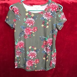 short sleeve army green women’s tee